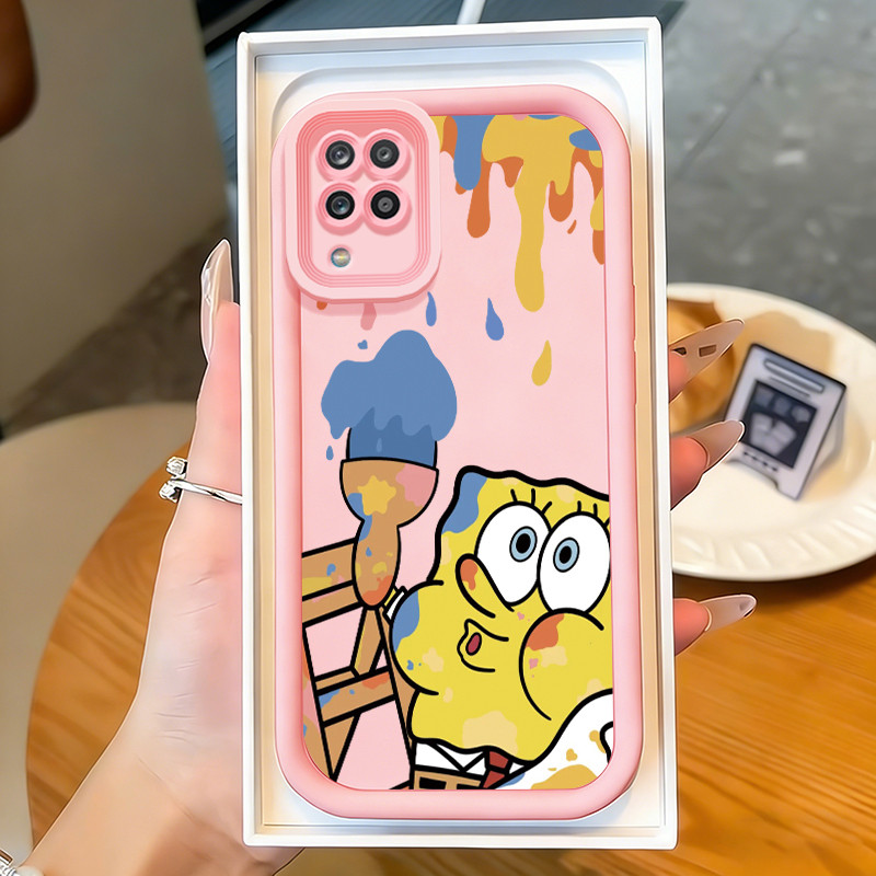 Casing Hp untuk Samsung Galaxy A22 M22 Case Painter's sponge pattern Kasing silikon Cesing Elastis S
