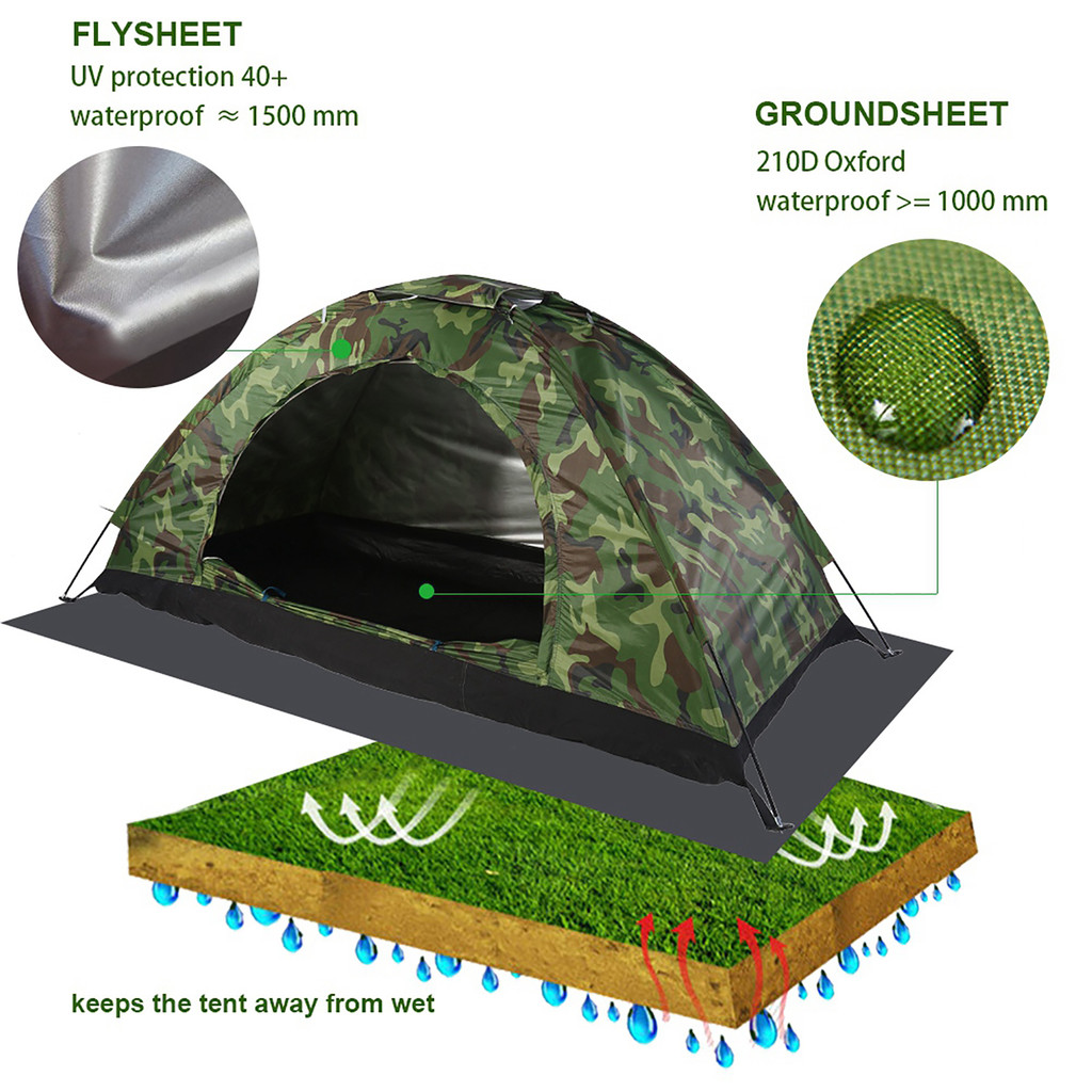 Camouflage Tent One Person Tent Outdoor Tent Tent Outdoor Camouflage UV Waterproof One Person Tent