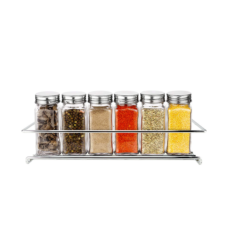 1/2PCS Wall Mount Spice Rack Metal Spice Storage Rack Spice Jar Rack Cabinet Shelf Seasoning Organiz
