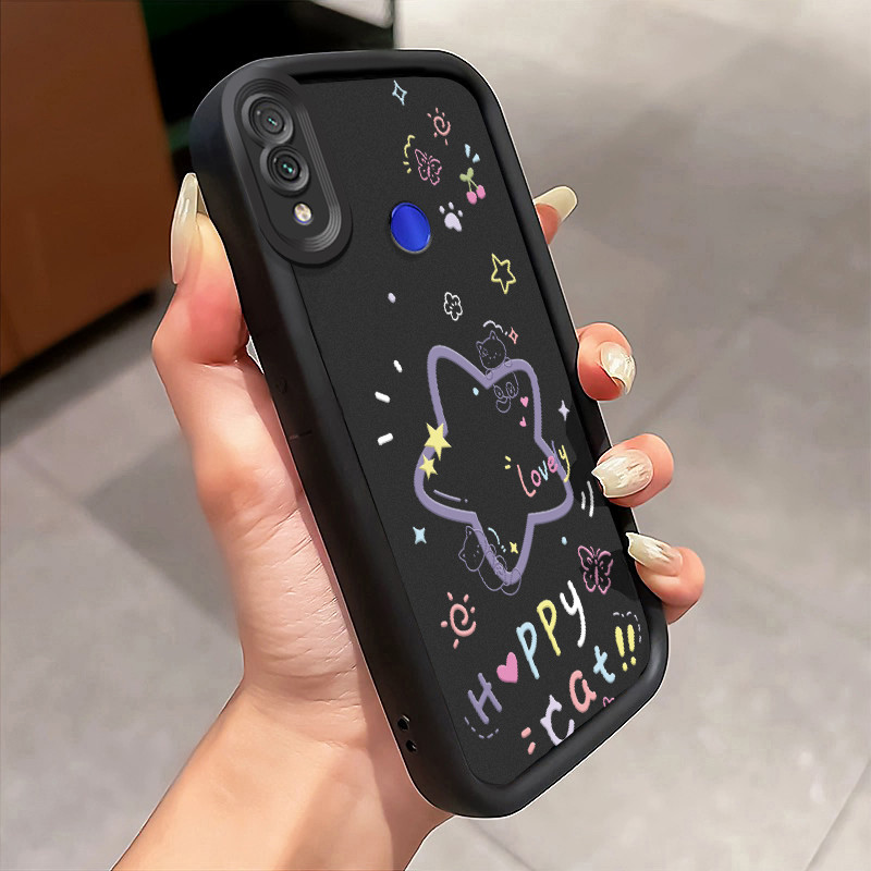 Casing Hp Xiaomi Redmi Note 7 Redmi Note 7s Redmi Note 7 Pro Case Lucky Stripe Star Kasing silikon C
