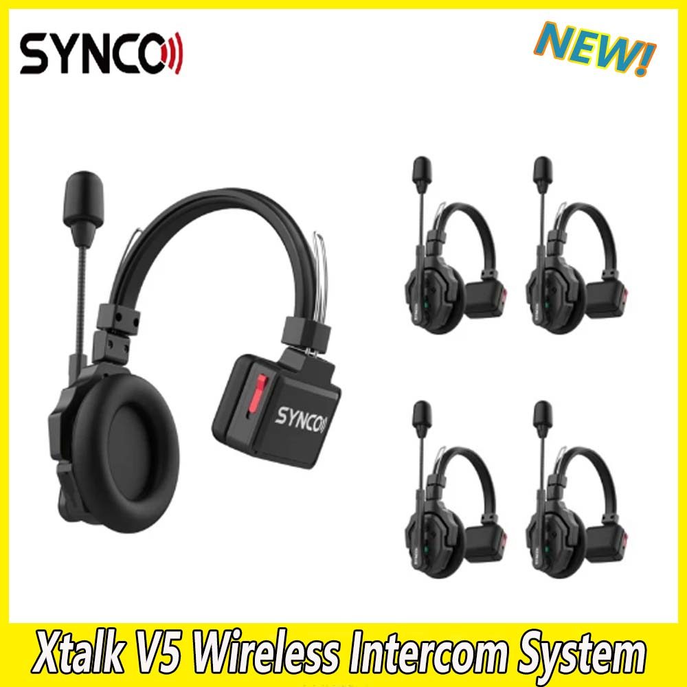 SYNCO Xtalk X5 Wireless Intercom System 2.4G Communication Headset Wireless Microphone
