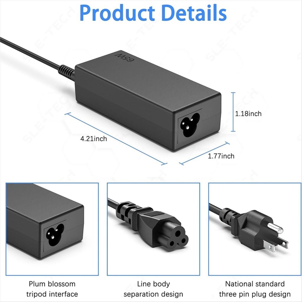 65W USB C Laptop Charger AC Adapter Replacement for Laptop Charger, /Yoga/Chromebook,T480 T480S US