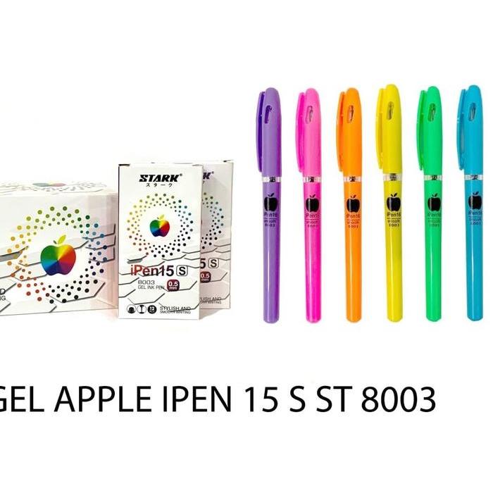 "New" (12pc) Pen Gel Apel /Pen Ipen/Pen murah/pen gel murah/gel pen/bolpen