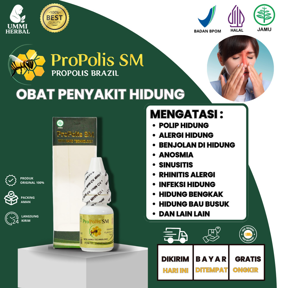 PROPOLIS Obat Anosmis Hidung Bengkak Rhinitis Alergi Filek Menahun Hidung Tersumbat PALING AMPUH NAM