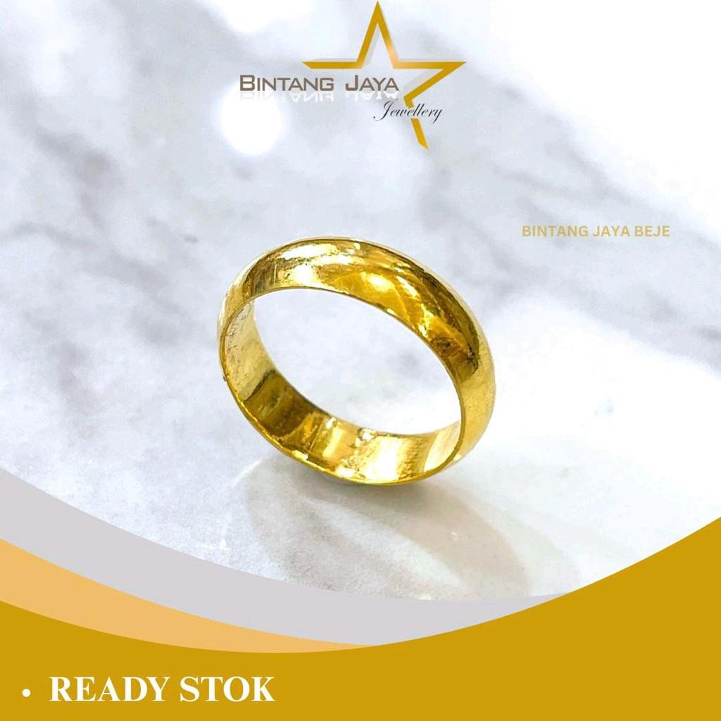 Cincin Emas Murni LM99  Belah Rotan Ukuran 16 – Kadar Emas LM99  | Berat 9,97gr (TMG) – Tampil berke