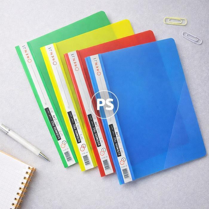 "New" Map Plastik SnailHecter ORENJI Business File F4 Transparan Warna Folder Dokumen
