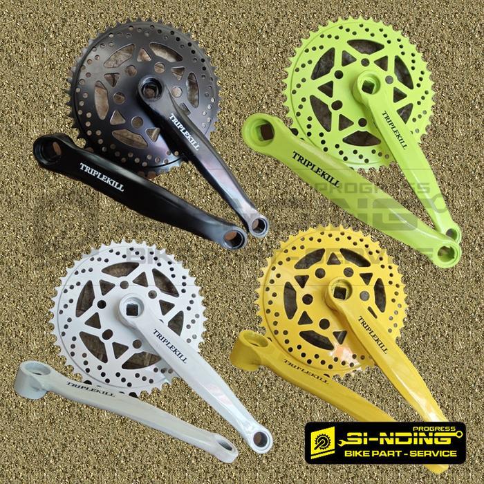 Crank Triplekill Single Speed 44 BB Kotak Gear Gir Tengah Depan Sepeda Communter MTB Federal Besi