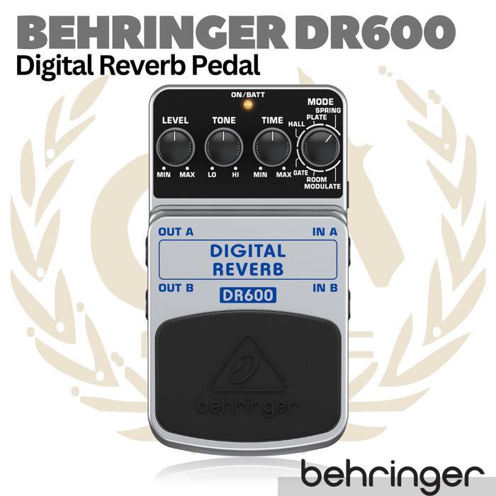 BEHRINGER DR600 Digital Stereo Reverb Pedal Effect Efek Gitar