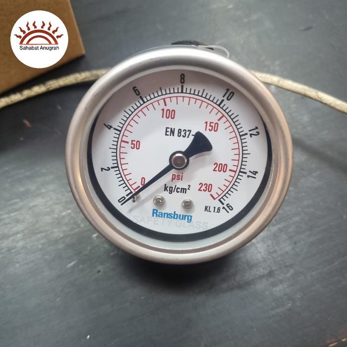 16 Bar Pressure Gauge 2" Inch Model Payung Ransburg