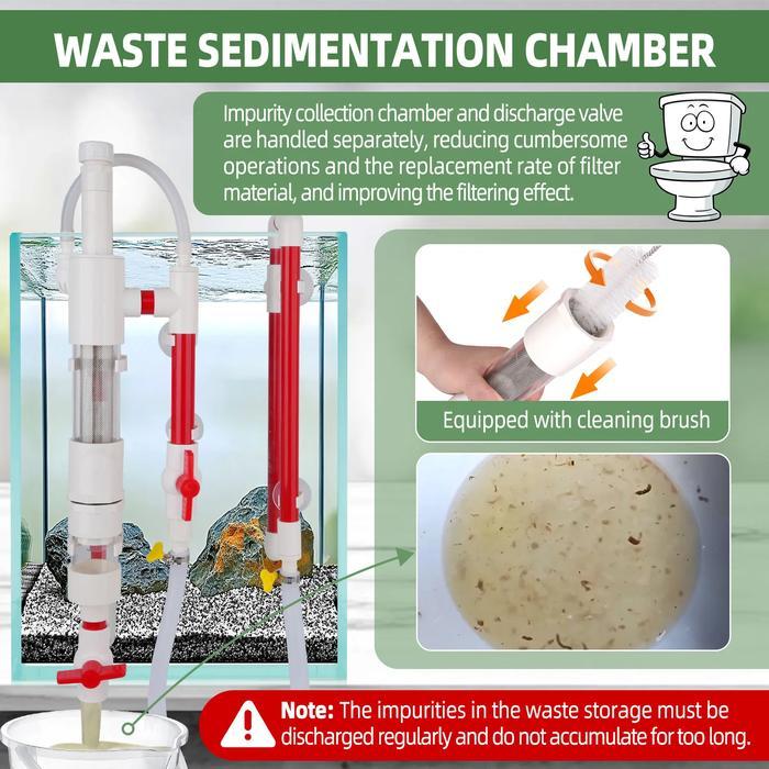 HYGGER SINGLE-CHAMBER AQUARIUM OVERFLOW FILTER WITH WASTE COLLECTION SEPARATOR [HYGGER FILTER