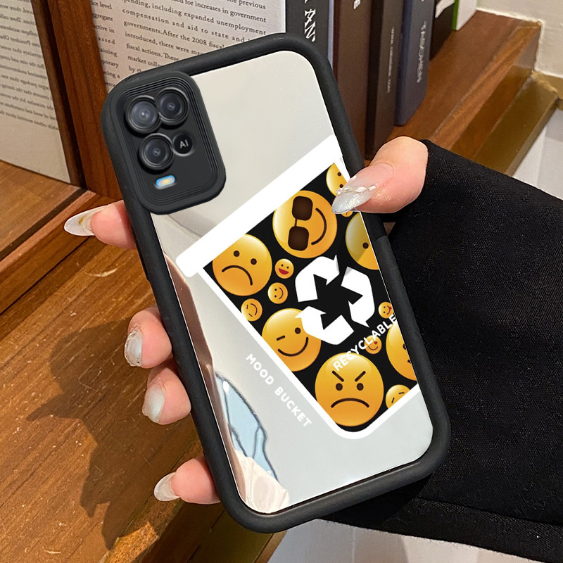 Casing Hp OPPO A54 Case Casing Sebuah tas emosi Pola Kasus cermin tangga HP Kasing Silikon Softcase