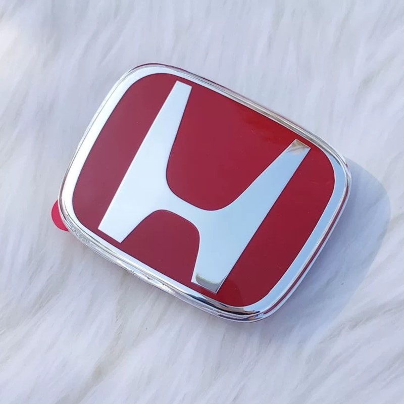 Car Steering Wheel Emblem H-Sticker For Honda Civic Accord City CRV Jade Fit Odyssey Hybrid Red