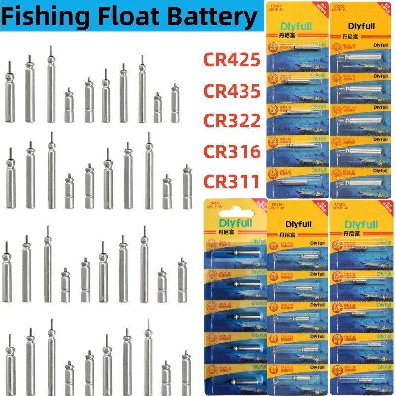 100pcs 3V CR435 CR322 CR311 CR316 Luminous Electric Battery Fishing Floats Lithium Pin Battery Tool