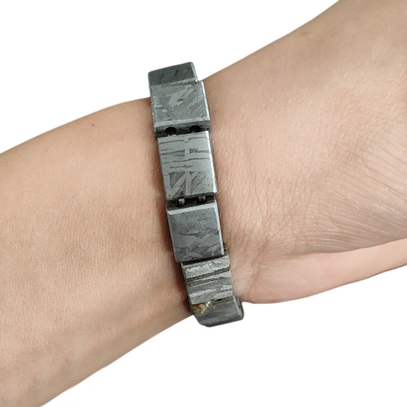 Muonionalusta Iron Meteorite Bracelet Natural Meteorite Material String Sky Iron Meteorite