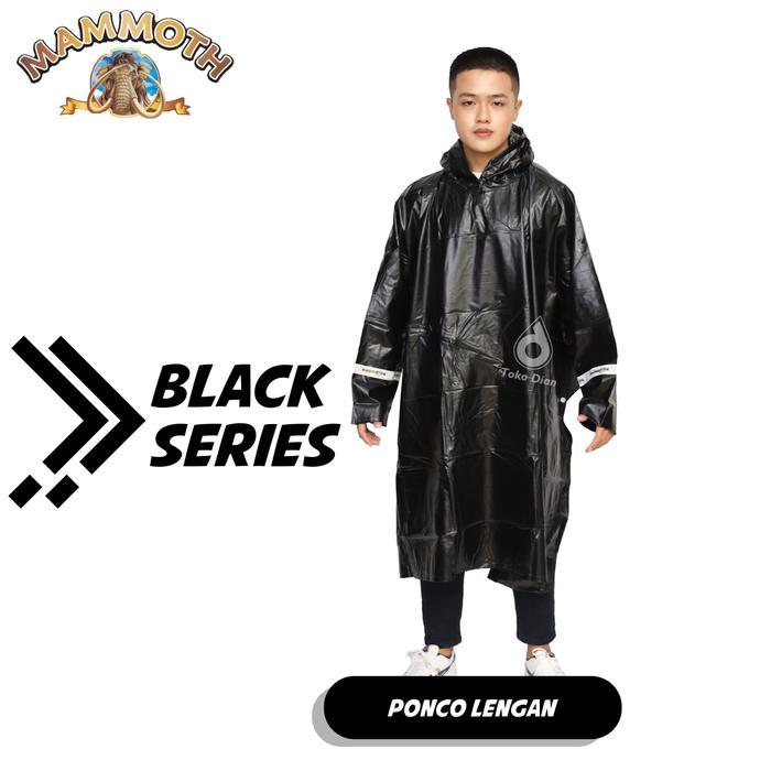 Jas Hujan Black Ponco Lengan Mammoth