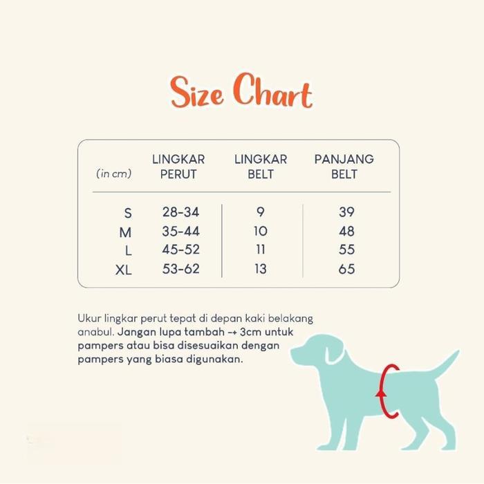 Youthfulyield Manner Belt Popok Anjing Waterproof Ukuran S-Xl