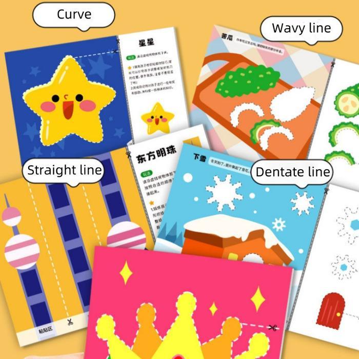 Mainan DIY Paper Cut /Aktivitas Menggunting Anak/Mainan Gunting Kertas Anak Latihan Menggunting Anak