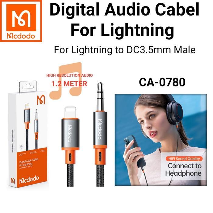Mcdodo CA-0780 Kabel Audio Converter iPhone to Headphone Speaker 3.5mm