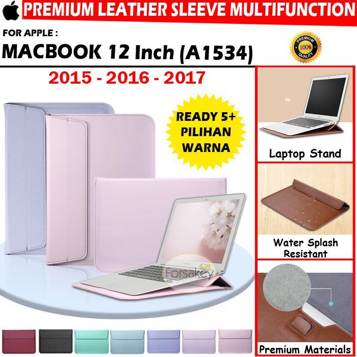 Leather Sleeve Tas Pouch Sarung Macbook 12 Inch 2015 2016 2017 A1534