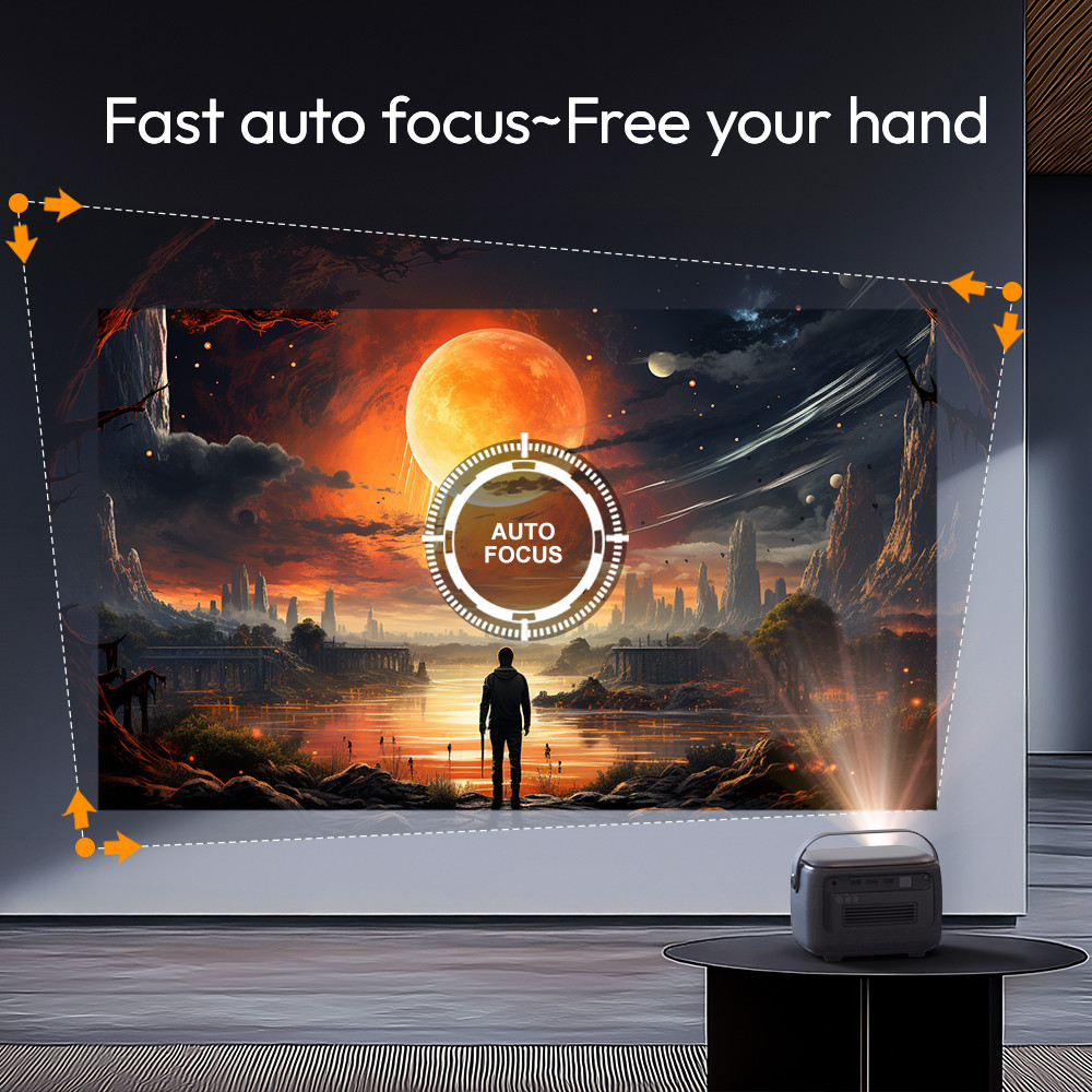 BYINTEK R20 Max Mini Projector 4K DLP Smart WiFi Android 11.0 LED 1080P Outdoor Home Theater