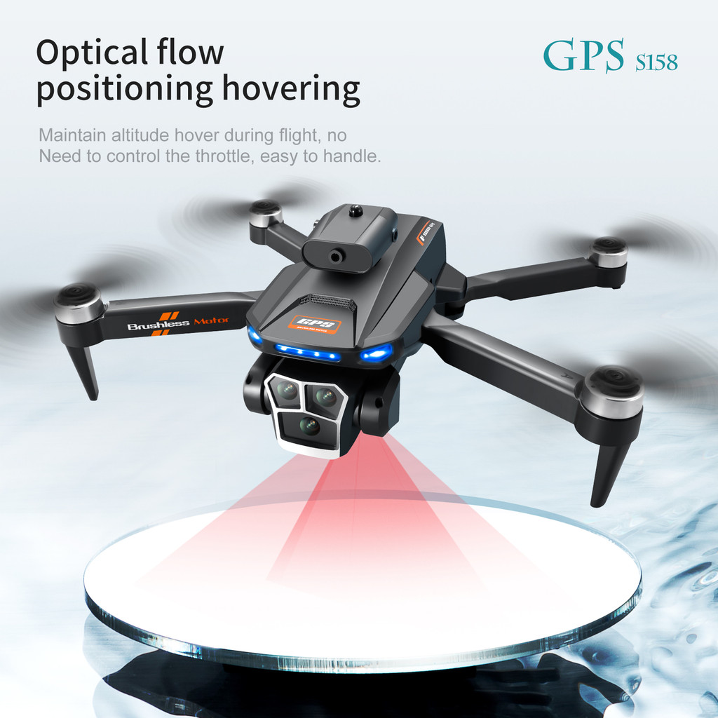 2025 S158 GPS Drone Screen Control Folding 8K HD Camera 5G Brushless GPS Drone With Optical Flow