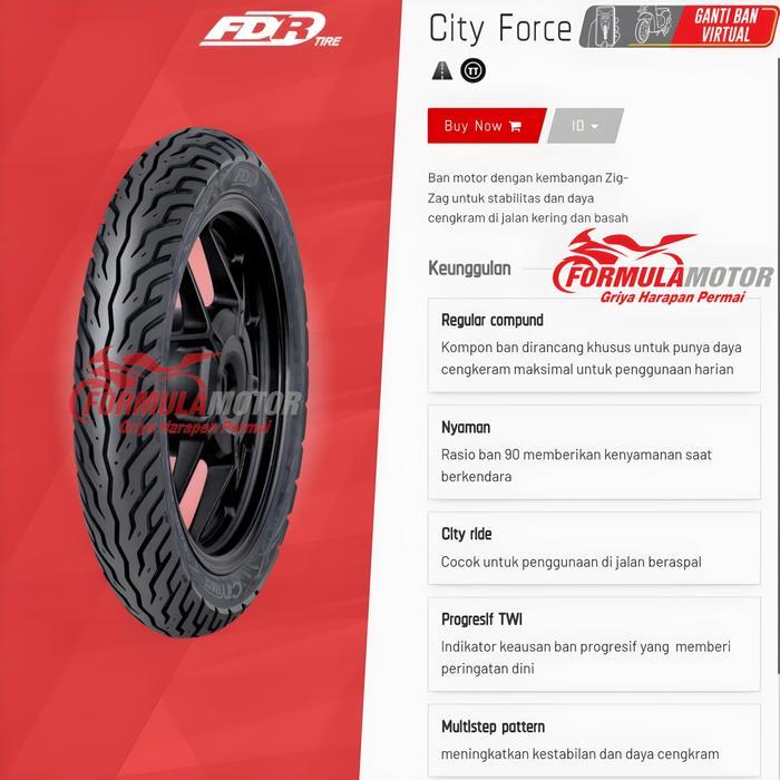 Ban FDR Ring 17 Tubetype All Type - Ban Motor Bebek NON TUBLES [Ukuran 60/90, 70/90, 80/90, 90/80]