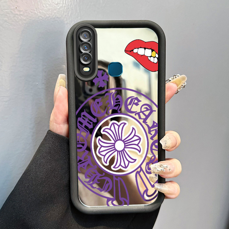 Casing Hp VIVO Y17 Y15 Y12 Y12i Y3 Y3s 2020 Case Casing menggambar salib Pola Kasus cermin tangga Ka