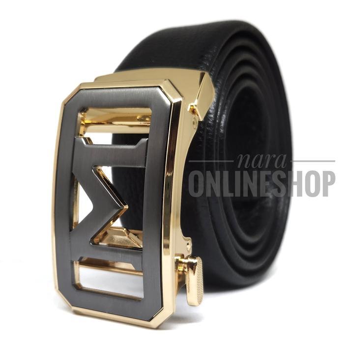 Ikat Pinggang Minimalis Gesper Sabuk Ikat Pinggang Pria Model Rel Huruf M