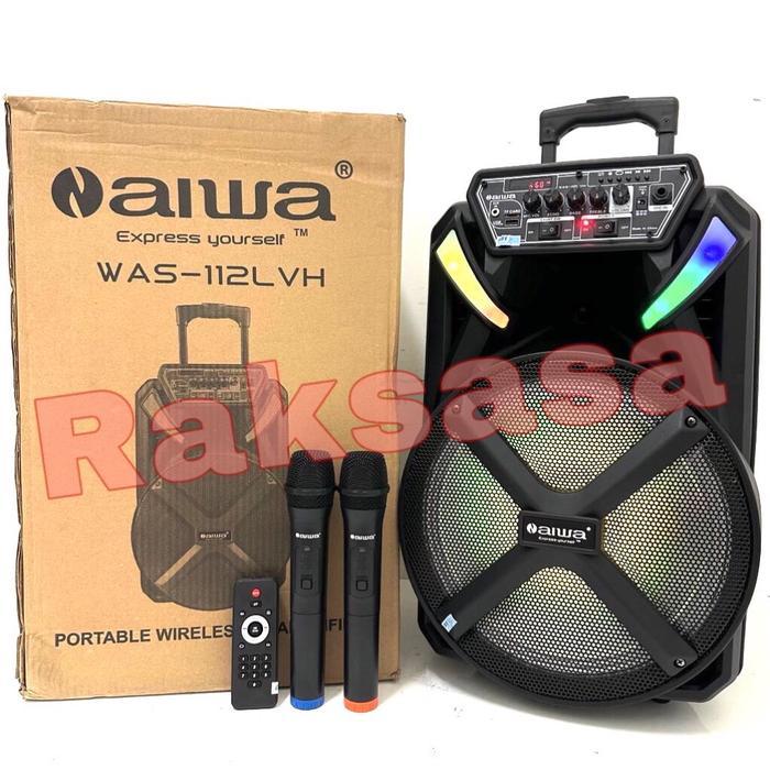 Speaker Portable Sound System Aiwa Was-112Lvh Was 112Lvh Was112 Lvh- 12 Inch Redy Stok