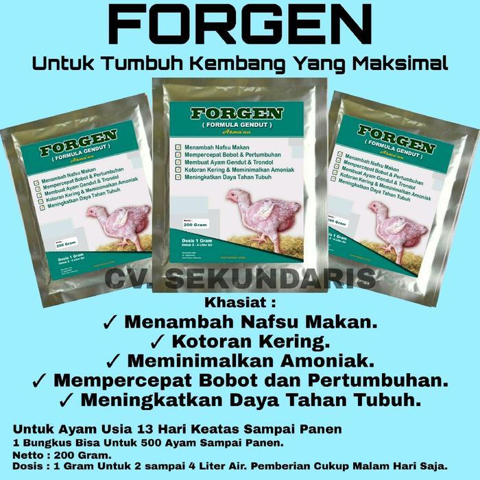 DISKON VITAMIN AYAM - FORGEN - SUPLEMEN AYAM BROILER - PENAMBAH NAFSU MAKAN AYAM BANNER