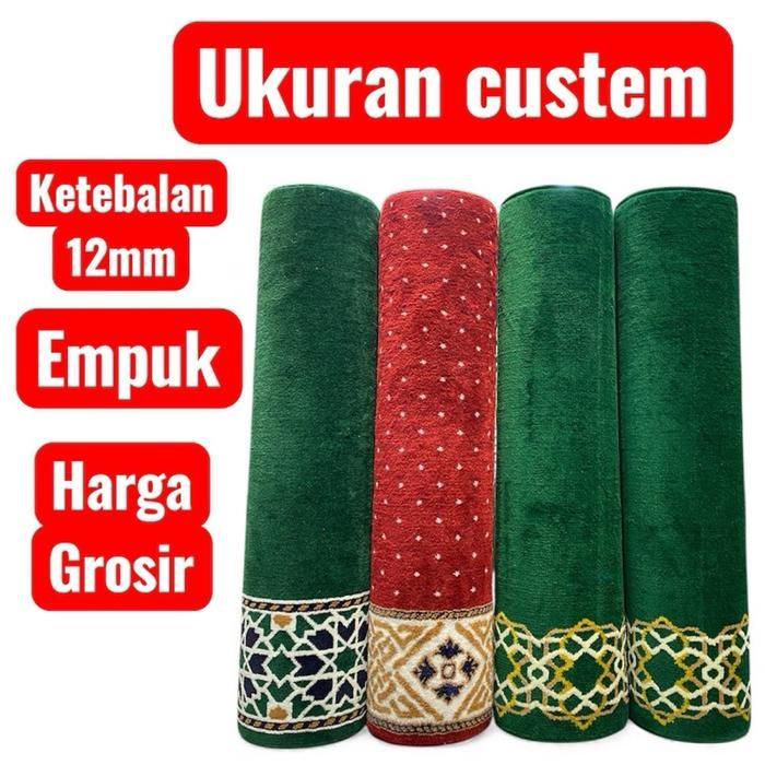 Karpet Masjid Ukuran Custem 120x100 12mm Tebal Dan Empuk Karpet Masjid Premium Turki Karpet Sajadah