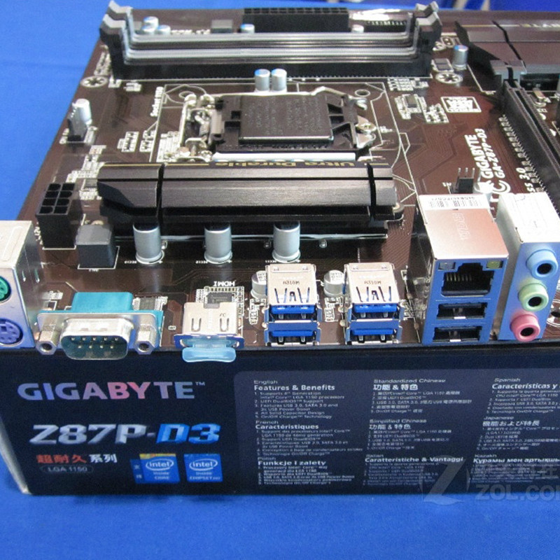 Gigabyte GA-Z87P-D3 Motherboard 1150 Z87 DDR3 USB3.0 32GB SATA III Z87P D3 Desktop Mainboard Used