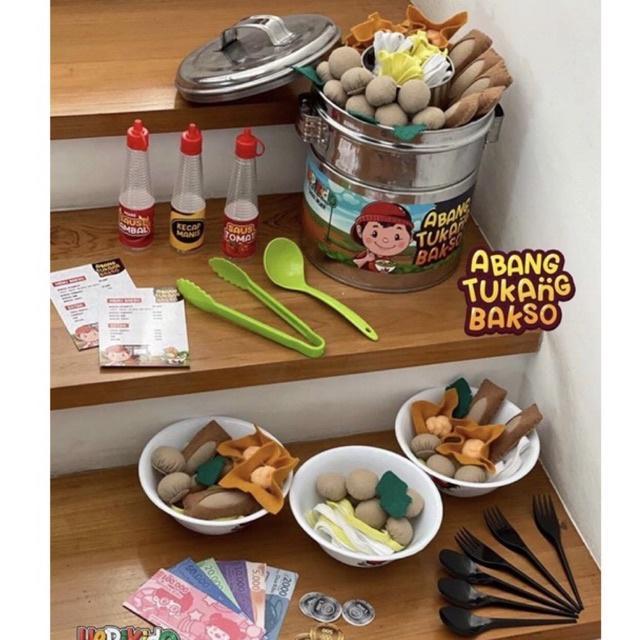 HEPIKIDO abang tukang bakso pretend play belajar bermain peran penjual dan pembeli bakso