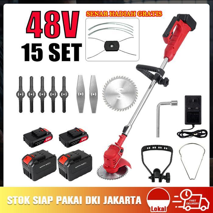 48V MESIN POTONG RUMPUT CORDLESS GRASS TRIMMER MESIN PEMOTONG RUMPUT
