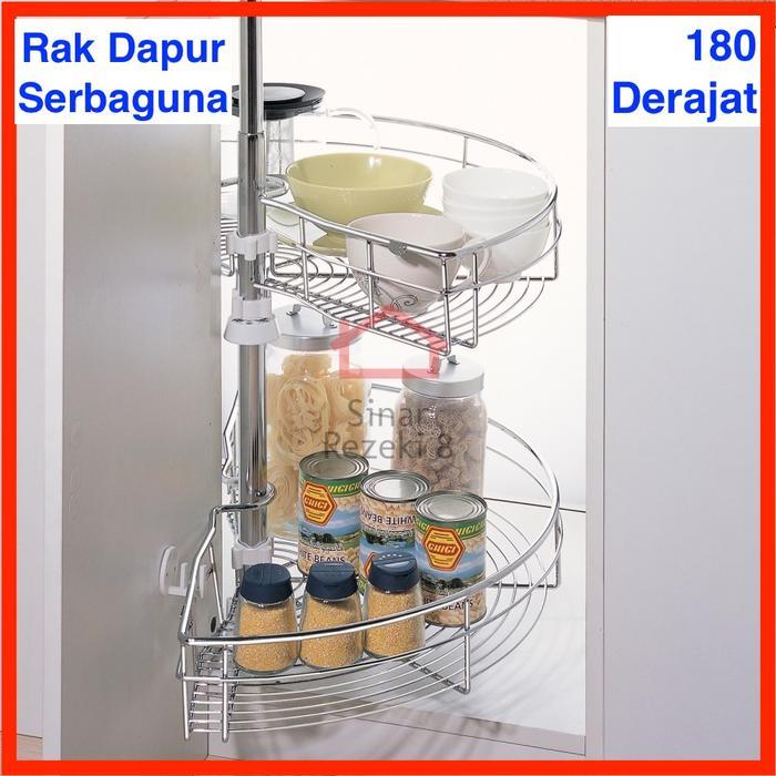 Rak Dapur Taco Sudut 180 Derajat Putar Serbaguna Panci Wajan HW-0091i .