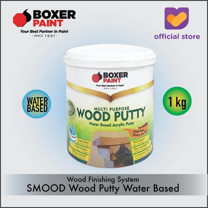Dempul Kayu Smood Wood Putty Water Based (1 Kg)