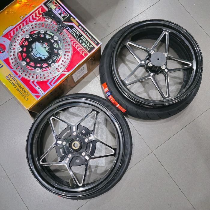 Paket Velg Delkevic X1 Bintang Mio Sporty Mio Soul Mio Karbu Mio J + Ban Maxxis Diamond 80/80 90/80