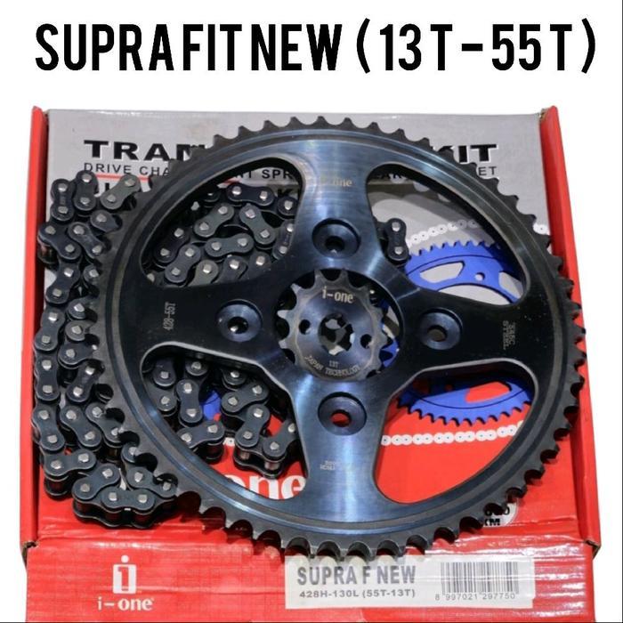 GEAR PAKET SUPRA FIT NEW/GIGI TARIK SUPRA FIT NEW/PAKET GEAR SET SUPRA FIT NEW UKURAN 55T Motorcycle