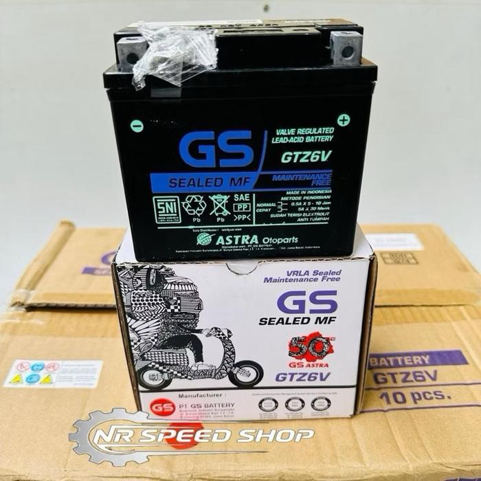 Aki Motor Gs Gtz6V Accu Kering Kawasaki Klx 150 Klx D-Tracker Gtz6V