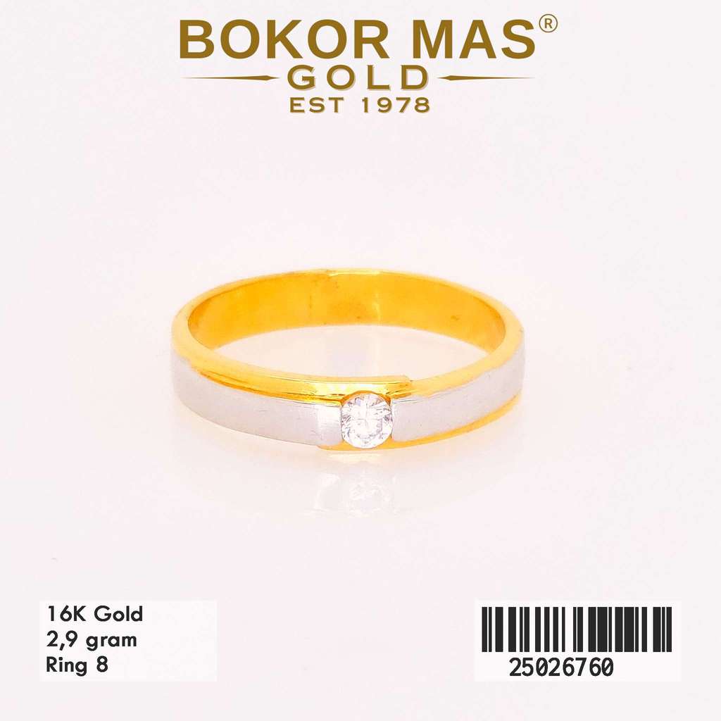 BokorMas Gold Cincin Nikah Permata Emas Asli Kadar 16K 25026760