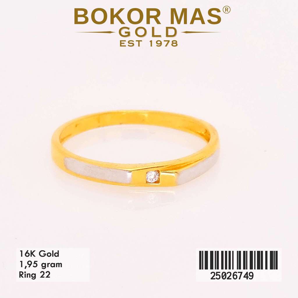 BokorMas Gold Cincin Nikah Permata Emas Asli Kadar 16K 25026749