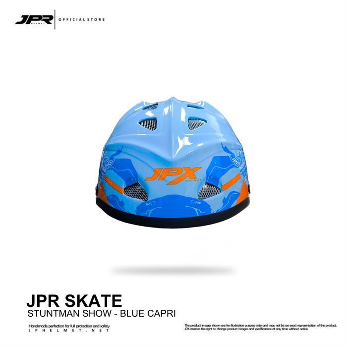 Bebas Ongkir Helm JPR SKATE Stuntman Show - Blue Capri