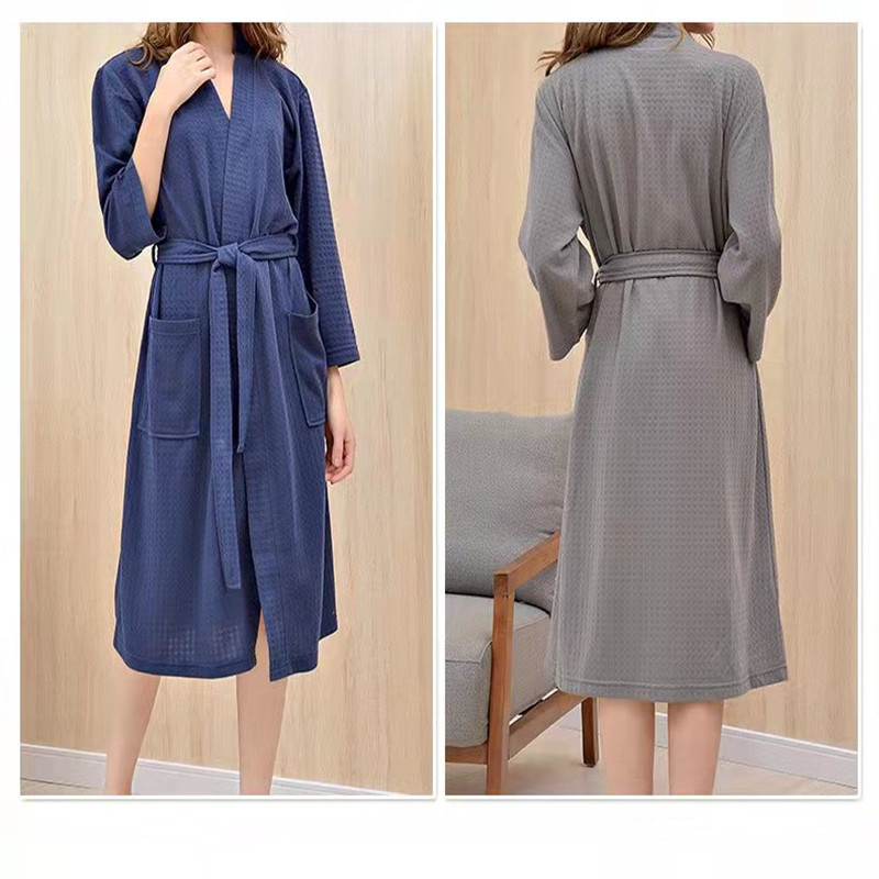 Wearable bath towel, bathrobe, waffle couple bathrobe, night gown, good companion for travel and hom