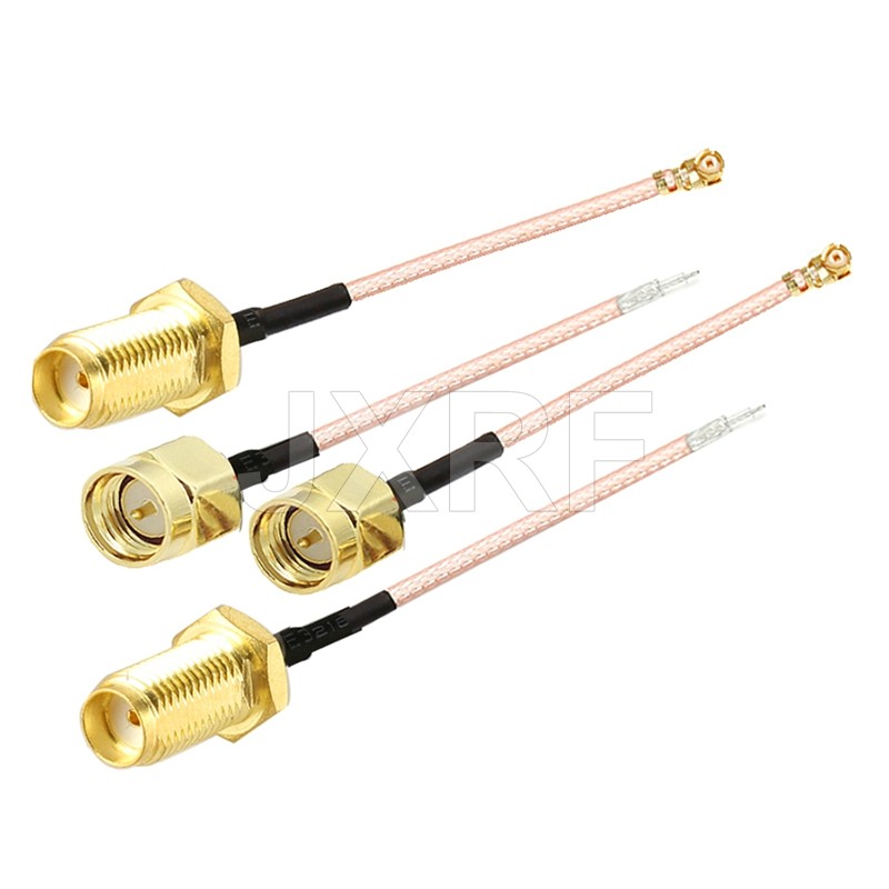 JXRF 2PCS SMA Connector Cable Female to uFL/u.FL/IPX/IPEX UFL to SMA Female SMA Male RG178 Antenna R
