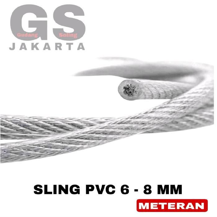 "New" kawat sling baja lapis pvc 8mm / kawat seling baja lapis pvc 8mm
