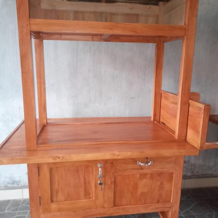 gerobak kayu angkringan minimalis