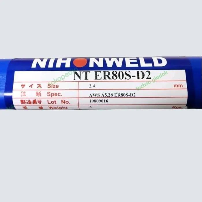 Kawat las ER80S-D2 NIHONWELD NT 80S-D2 (harga per box)