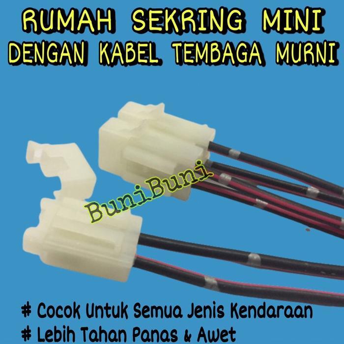 "New" FUSE BOX KECIL / Rumah Sekring - Sikring Dx Tancap KECIL / MINI Untuk Mobil & Motor