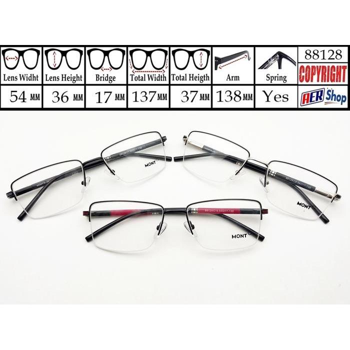 kacamata minus half frame kotak premium frame kacamata super kuat