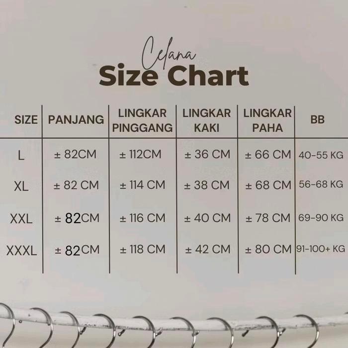 Unqoo Pants Bahan Cotton Twill Size L - Xl - Xxl - Xxxl Celana Panjang Wanita 7/8 Style Pinggang